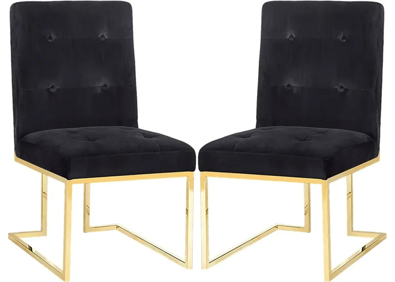 Akiko Black Dining Chair, Set of 2