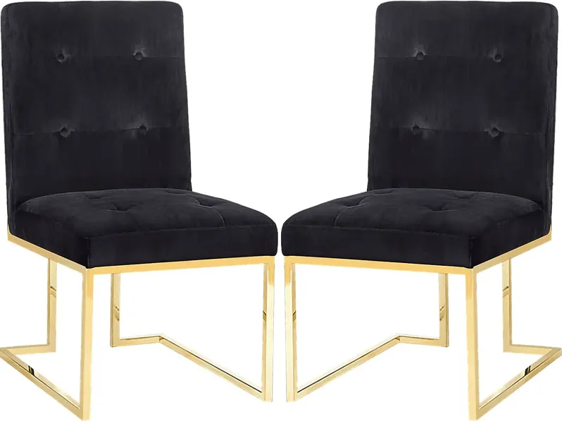 Akiko Black Dining Chairs (Set of 2)