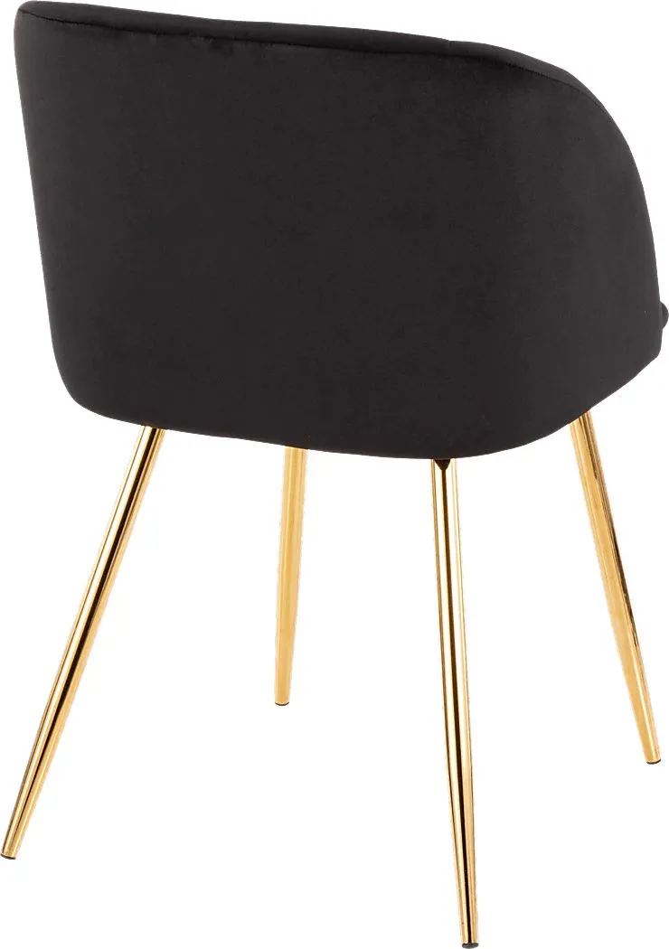 Fulham Black Dining Chair, Set of 2