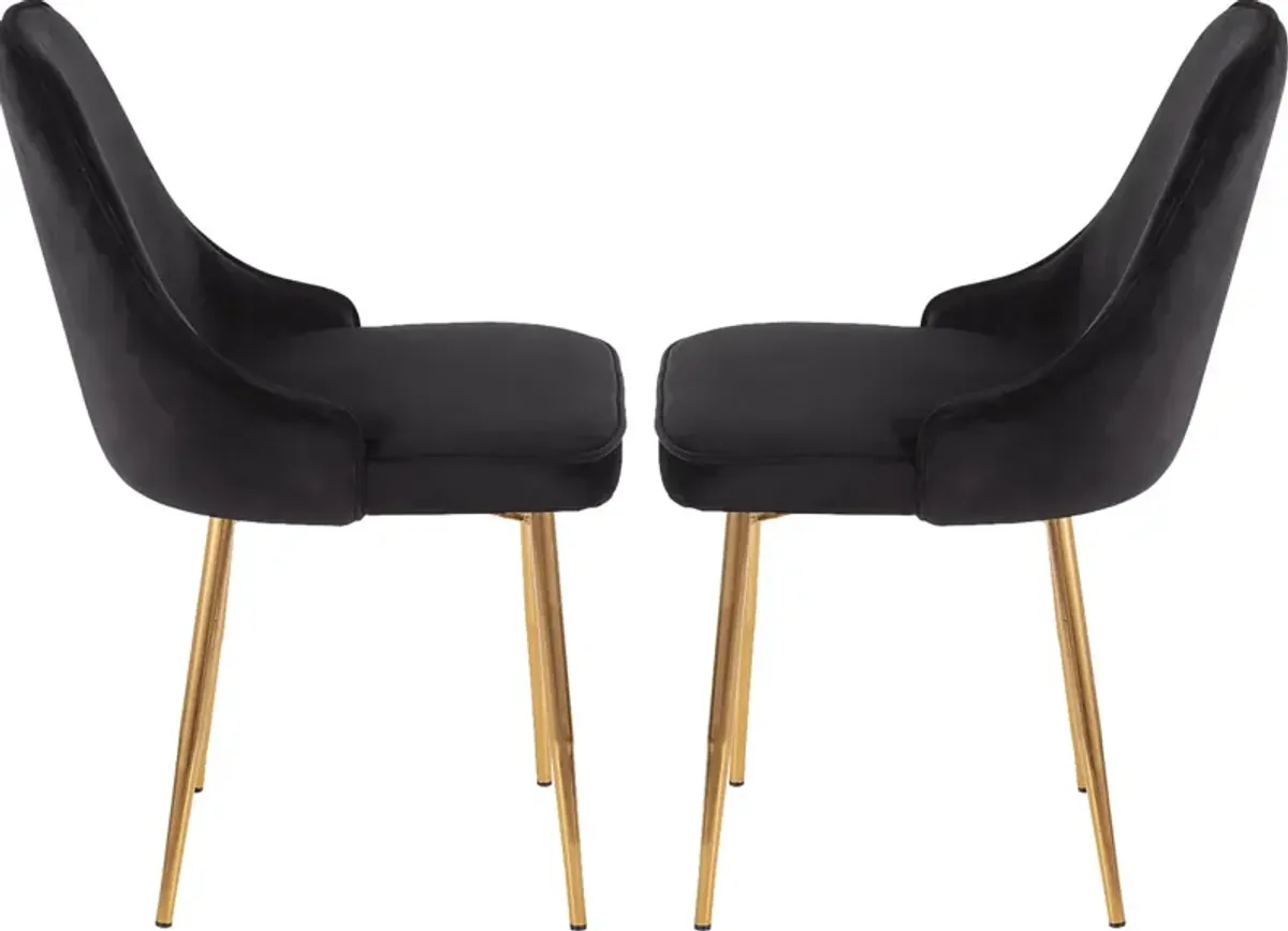 Clovis Black Dining Chair, Set of 2