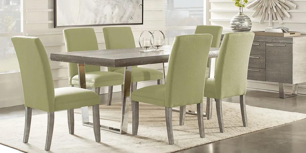 San Francisco Gray 5 Pc Dining Room with Kiwi Chairs