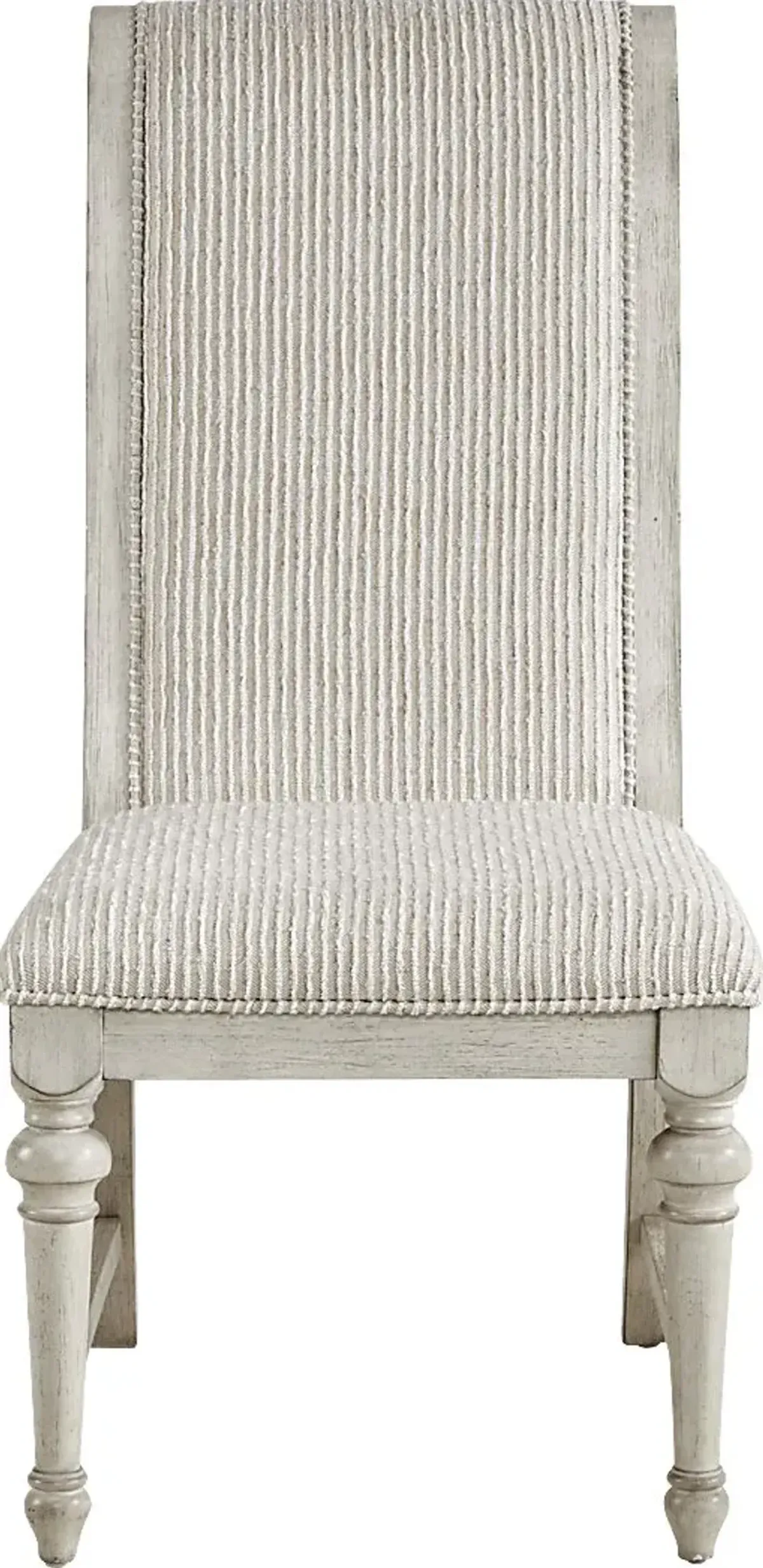 Landon Creek White Upholstered Side Chair