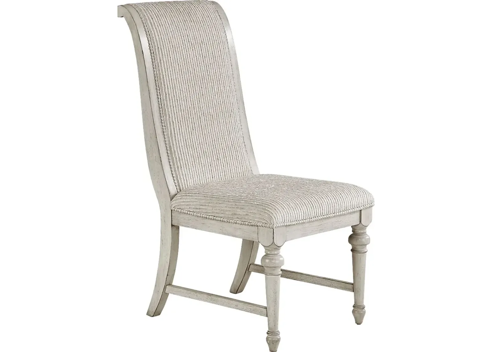 Landon Creek White Upholstered Side Chair