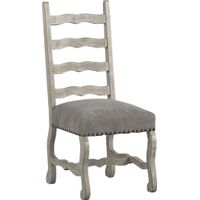 Pine Manor Gray Ladder Back Side Chair