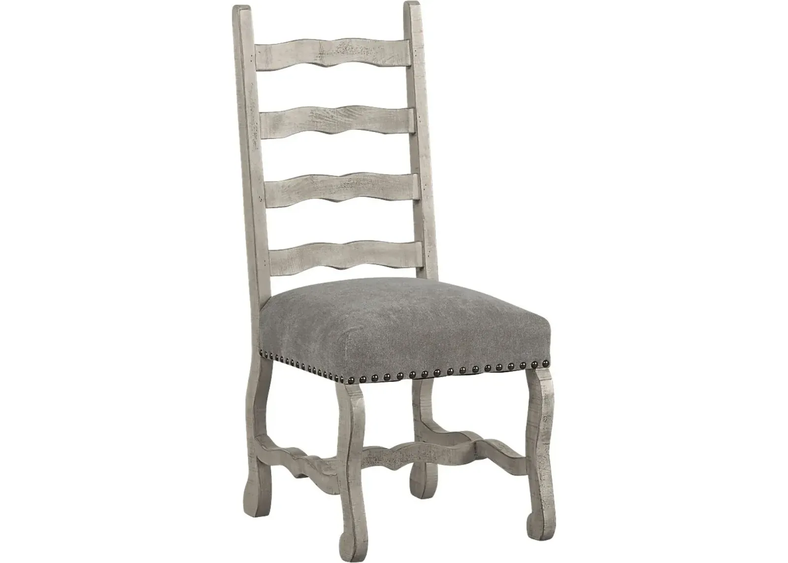 Pine Manor Gray Ladder Back Side Chair