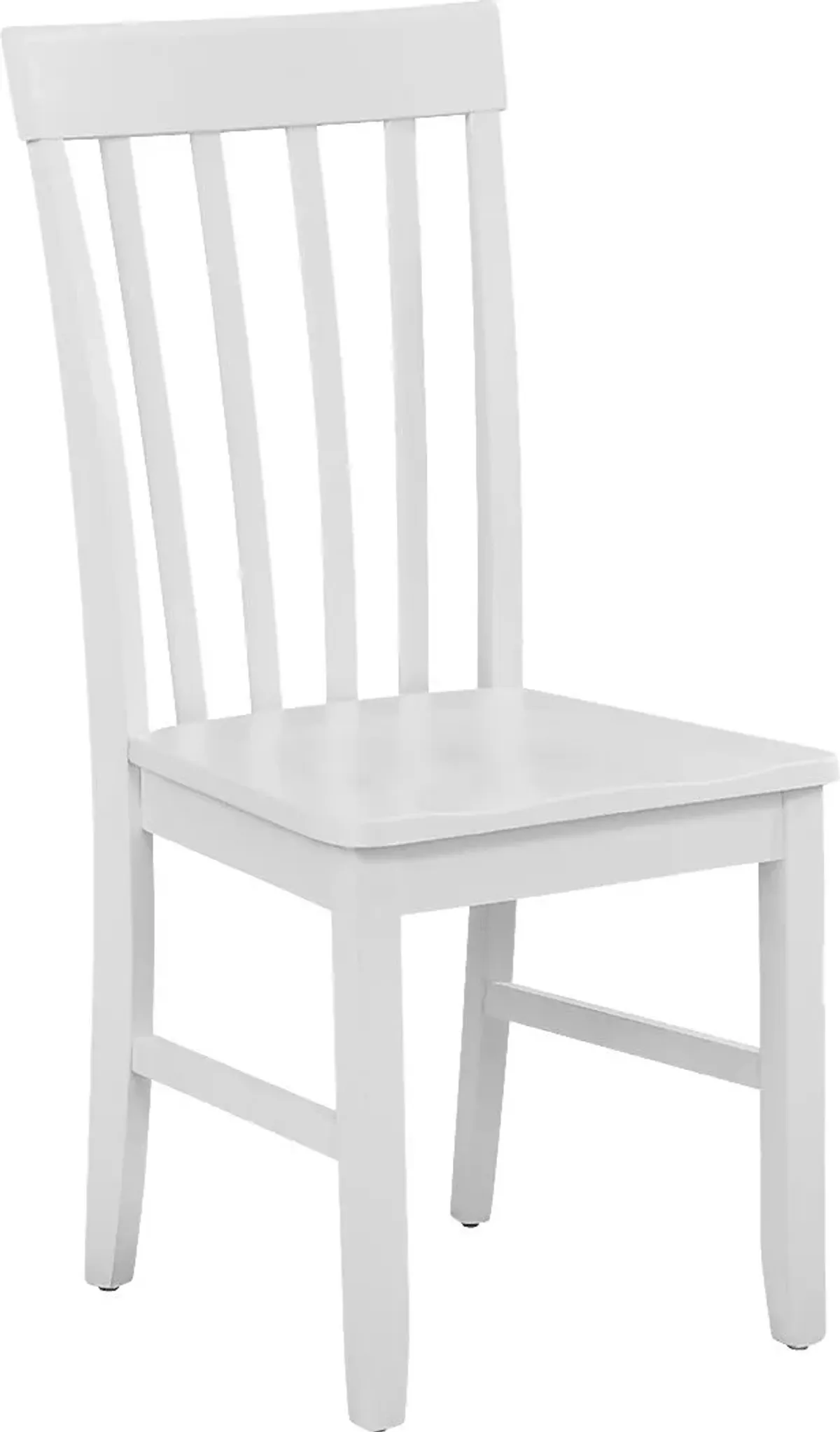 Concord White Slat Back Side Chair