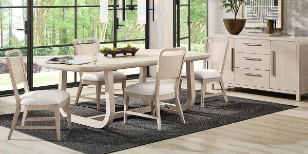 Canyon Light Gray 5 Pc Dining Room with Panel Back Chairs