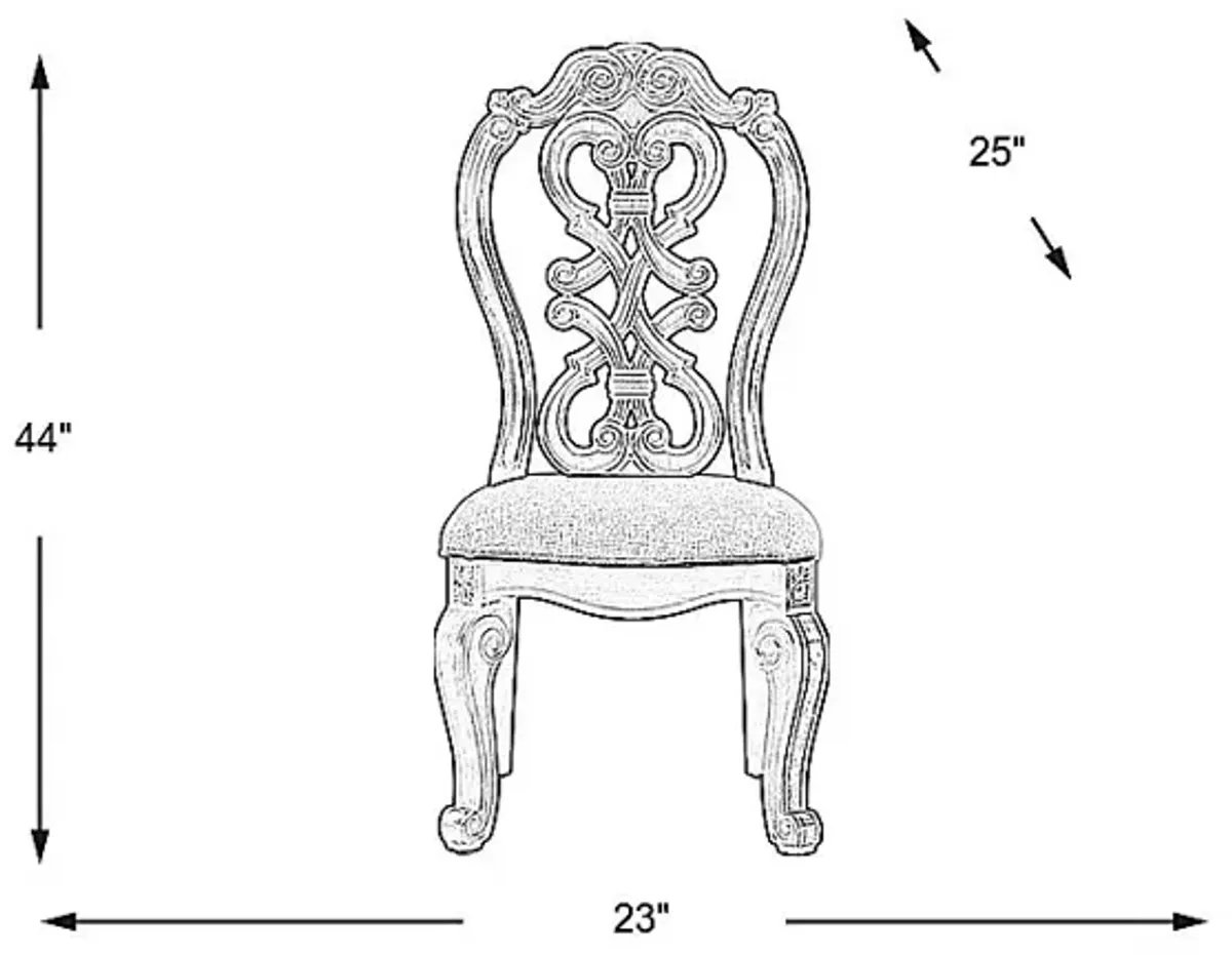 Stalton Estate Brown Wood Back Side Chair