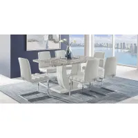Crown Court Light Gray 5 Pc Dining Room