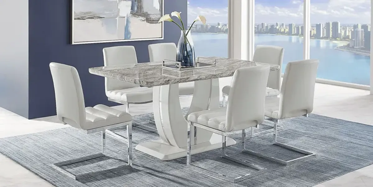 Crown Court Light Gray 5 Pc Dining Room