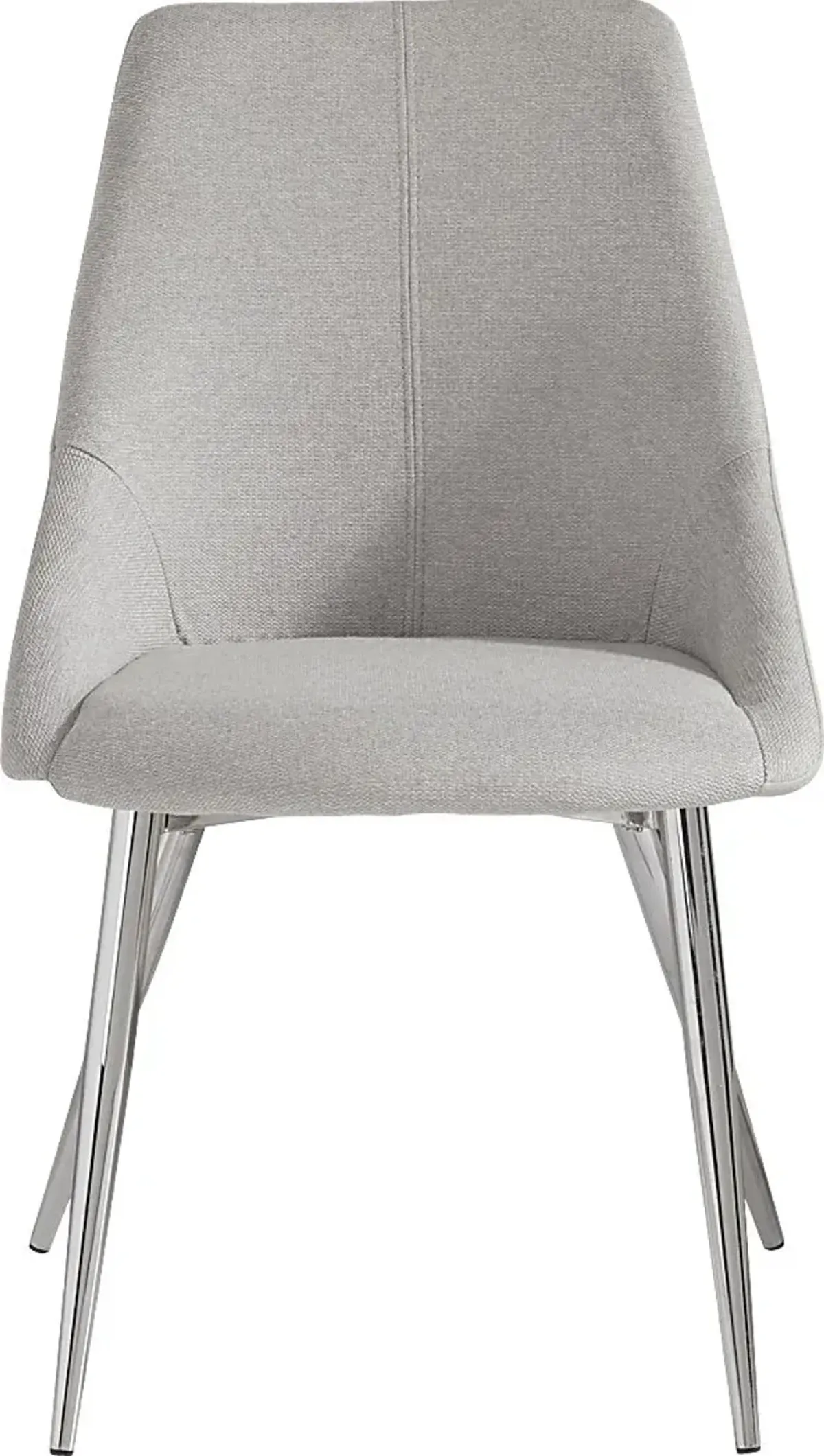 Pressley White 5 Pc Dining Room with Light Gray Chairs