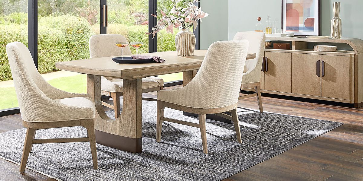 Halverson Honey 5 Pc Dining Room with Arm Chairs