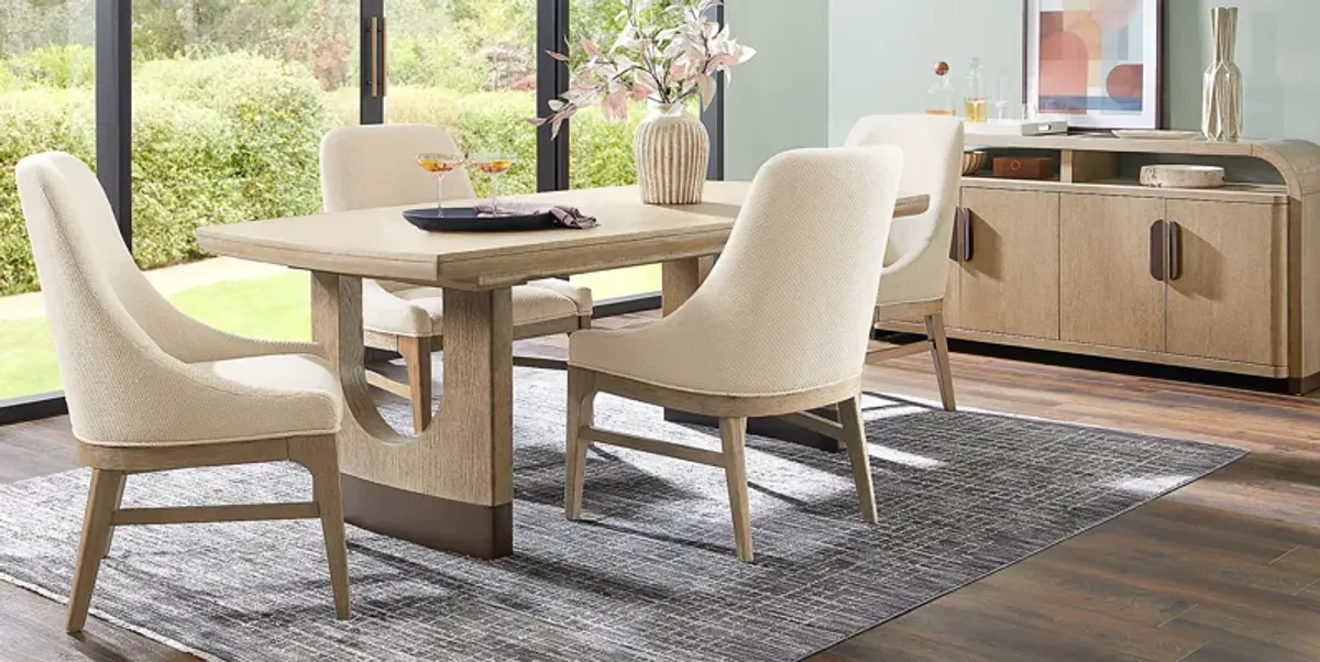 Halverson Honey 5 Pc Dining Room with Arm Chairs