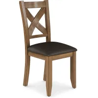 Acorn Cottage Brown X-Back Side Chair