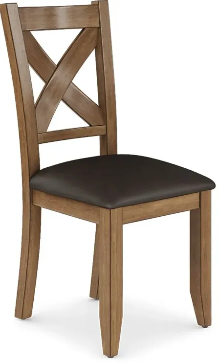 Acorn Cottage Brown X-Back Side Chair