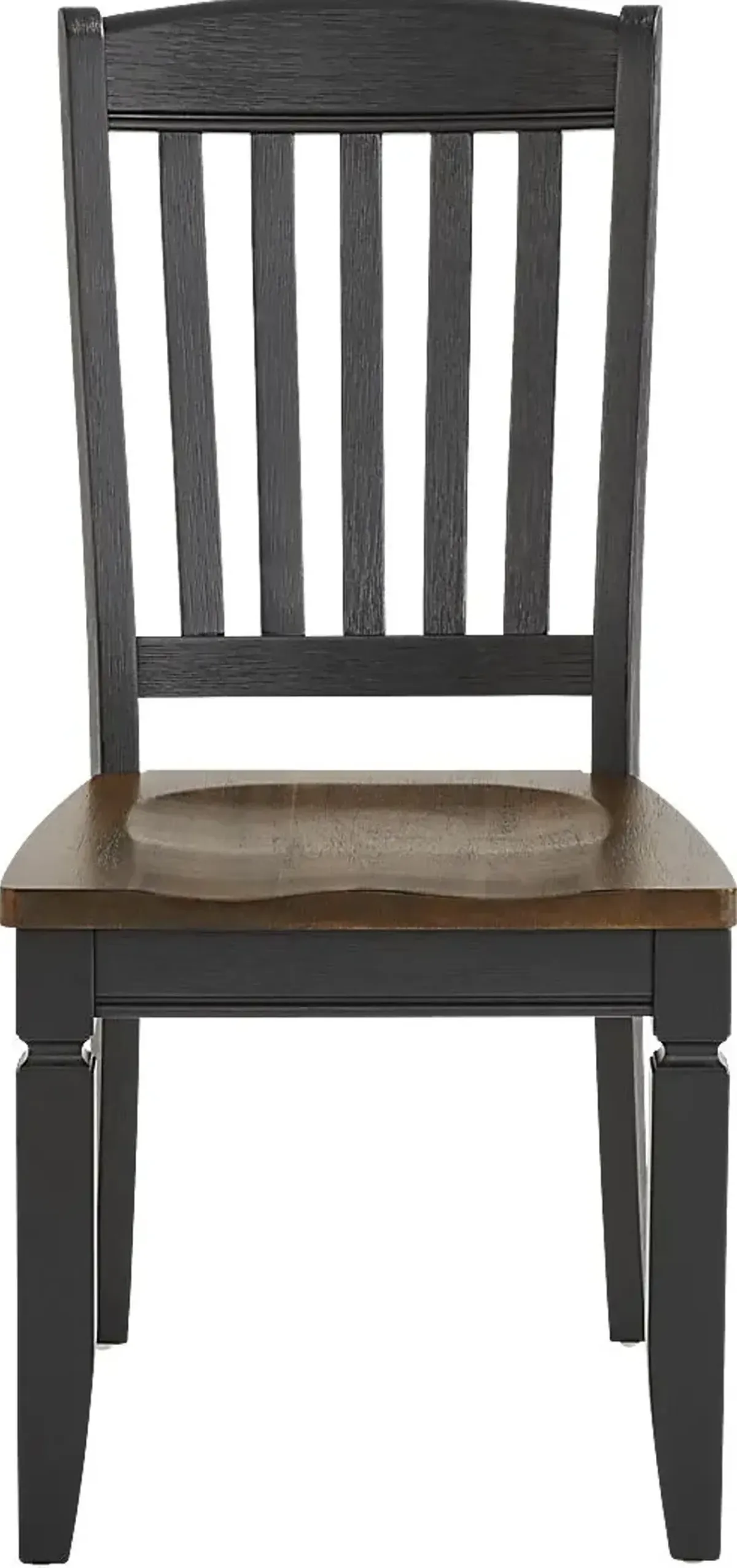 Country Lane Black Slat Back Side Chair