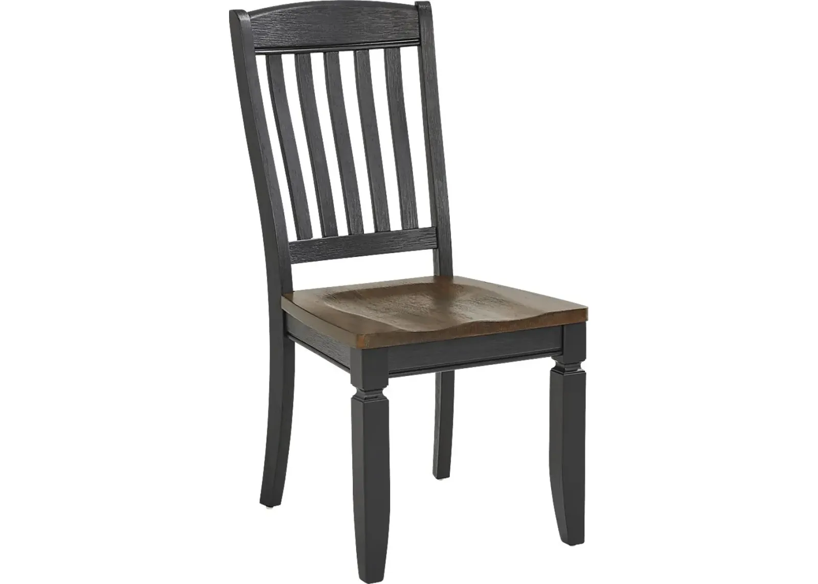 Country Lane Black Slat Back Side Chair