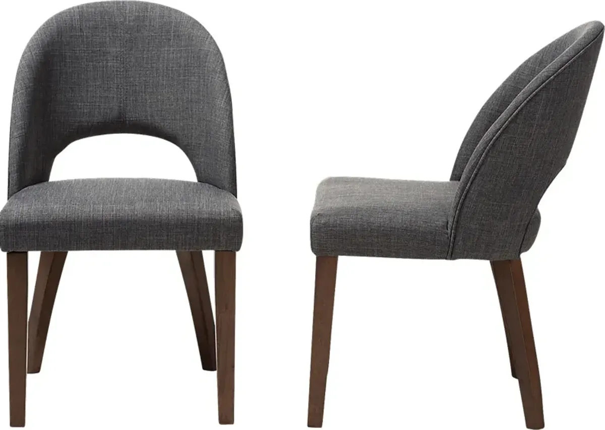 Midgaard Charcoal Dining Chair, Set of 2