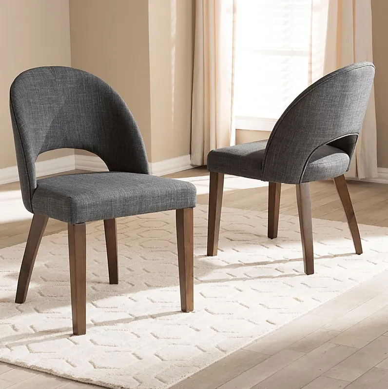 Midgaard Charcoal Dining Chair, Set of 2