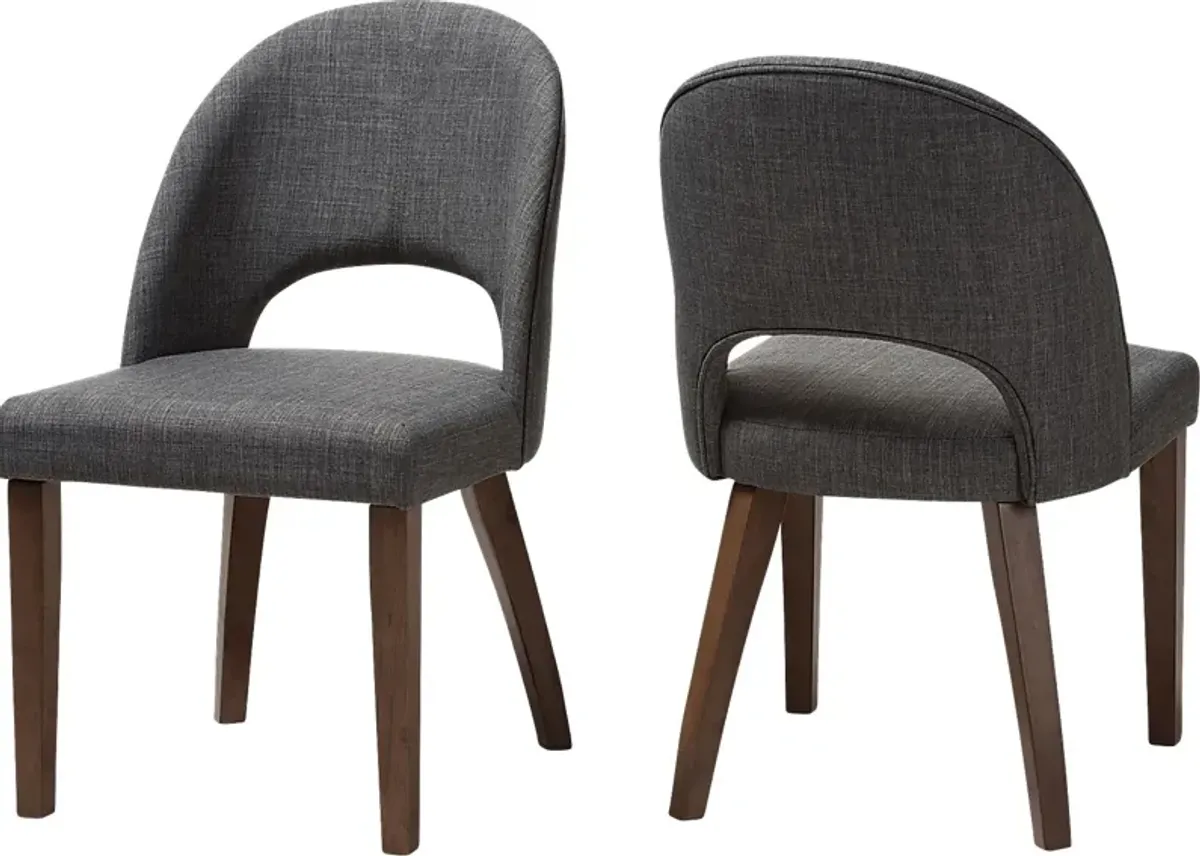 Midgaard Charcoal Dining Chair, Set of 2