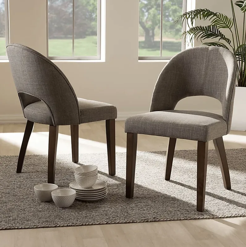 Midgaard Gray Dining Chair, Set of 2