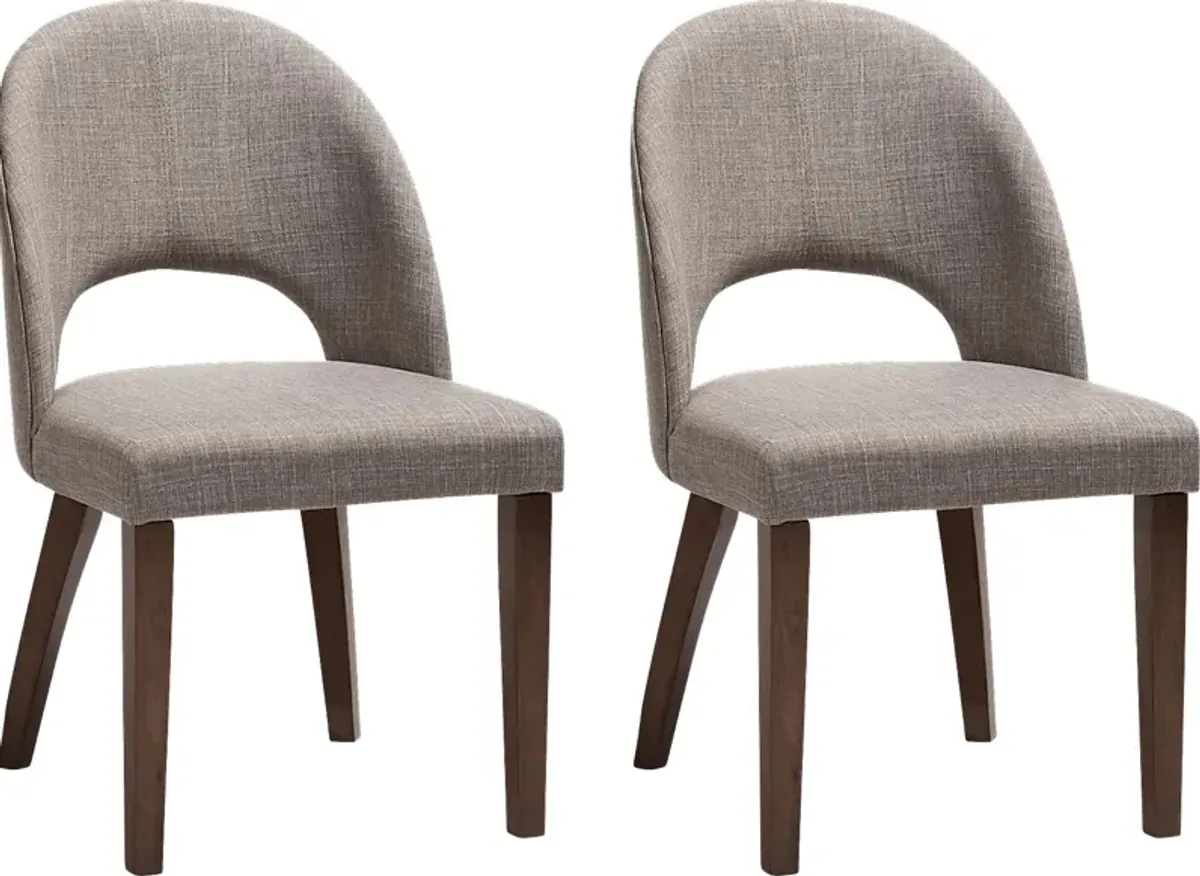 Midgaard Gray Dining Chair, Set of 2