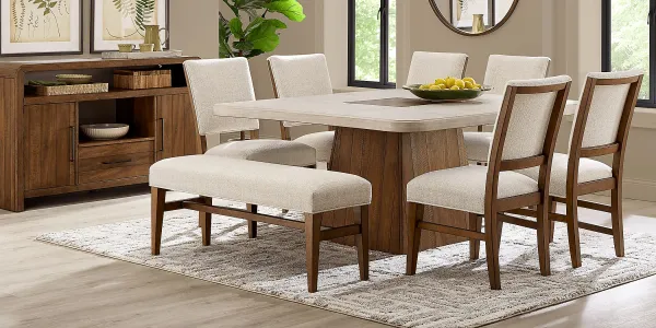 Westham Cream 6 Pc Dining Room with Upholstered Chairs