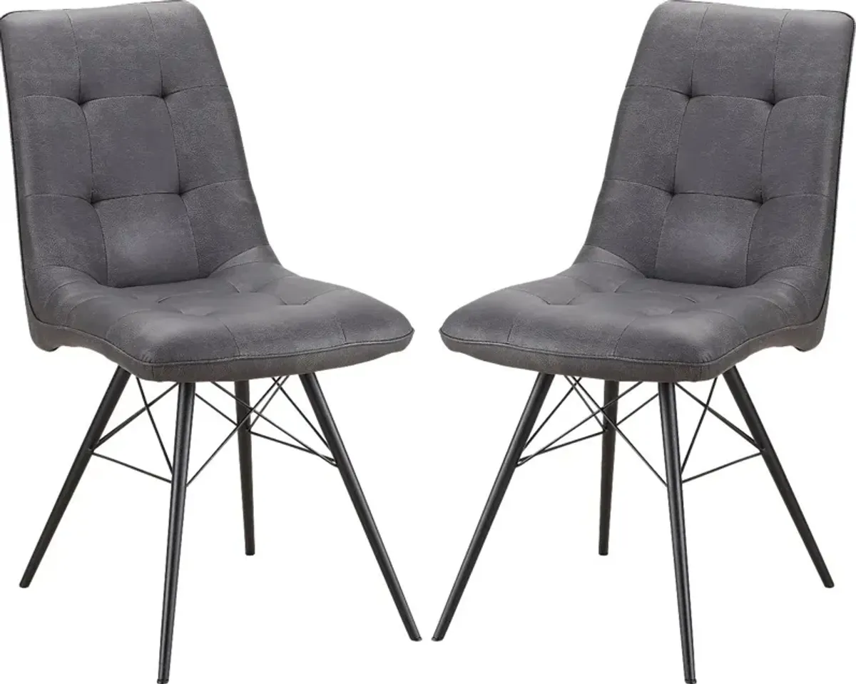 Merrilee Gray Dining Chair (Set of 2)