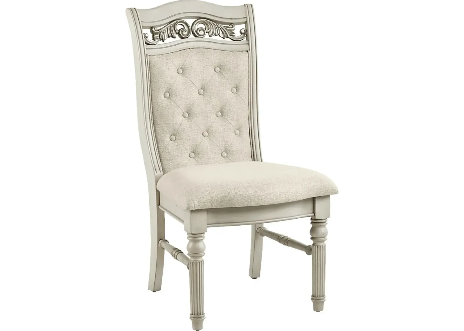 Gallagher Avenue White Upholstered Side Chair