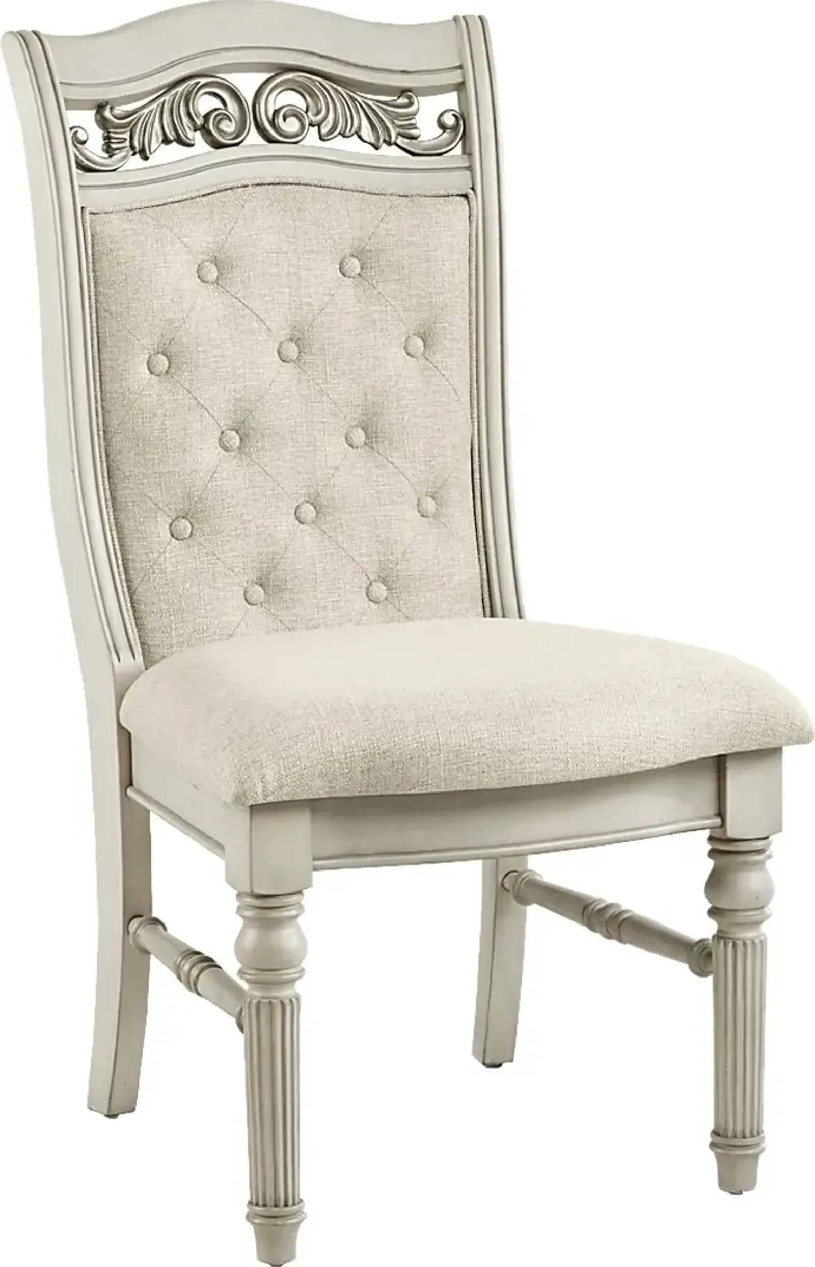 Gallagher Avenue White Upholstered Side Chair