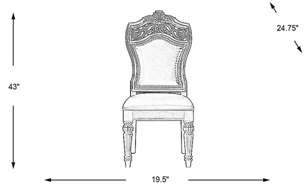 Handly Manor Tobacco Upholstered Side Chair