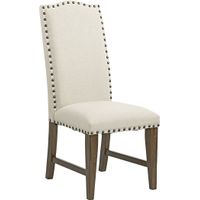 Industrial Court Oatmeal Side Chair