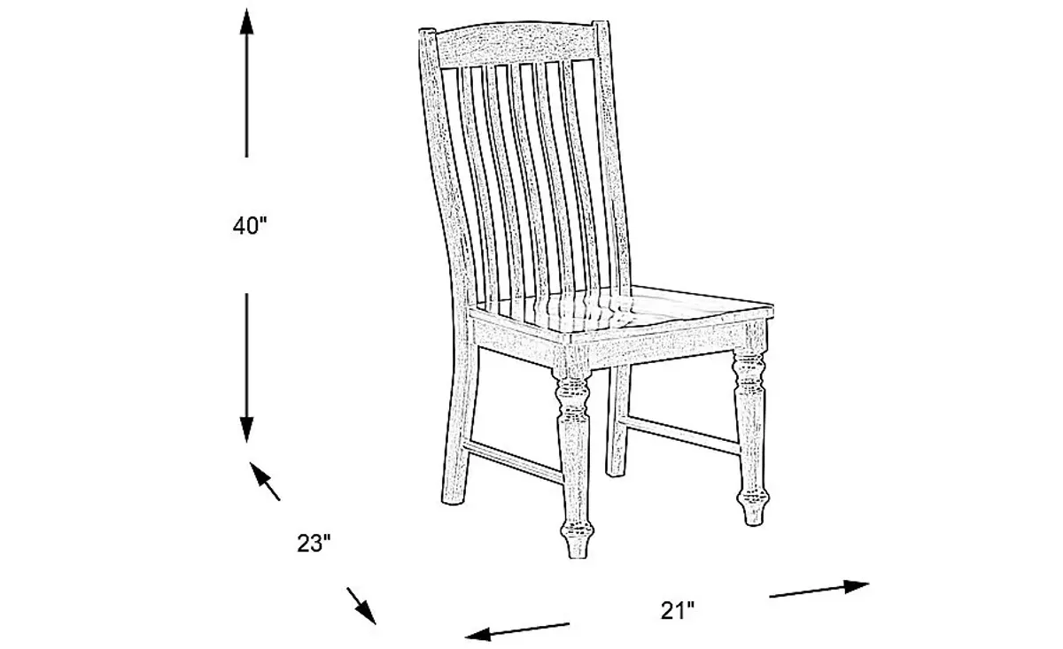 Twin Lakes Brown Slat Side Chair
