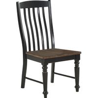 Twin Lakes Black Slat Side Chair