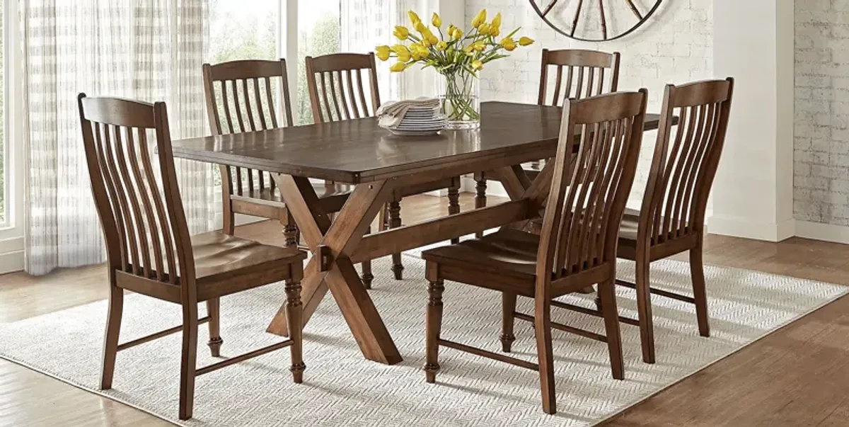 Twin Lakes Brown 5 Pc 84 in. Rectangle Dining Room