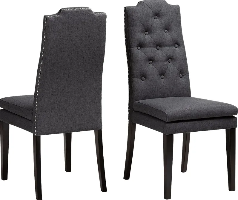 Delwood Charcoal Side Chair, Set of 2