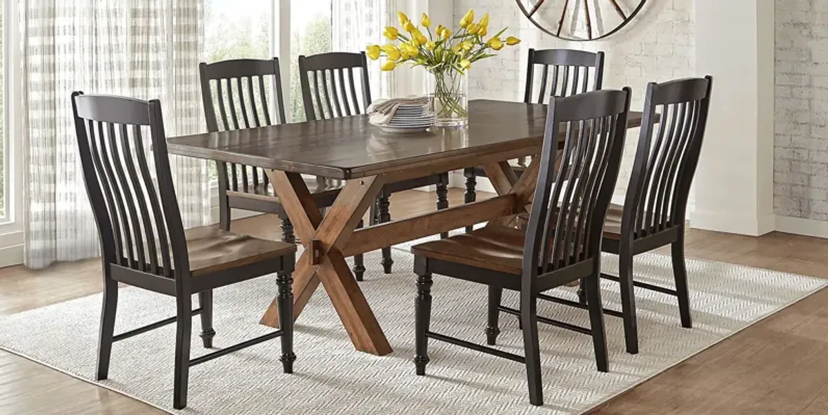 Twin Lakes Brown 5 Pc 84 in. Rectangle Dining Room