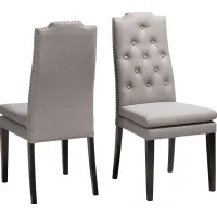 Delwood Gray Side Chair, Set of 2