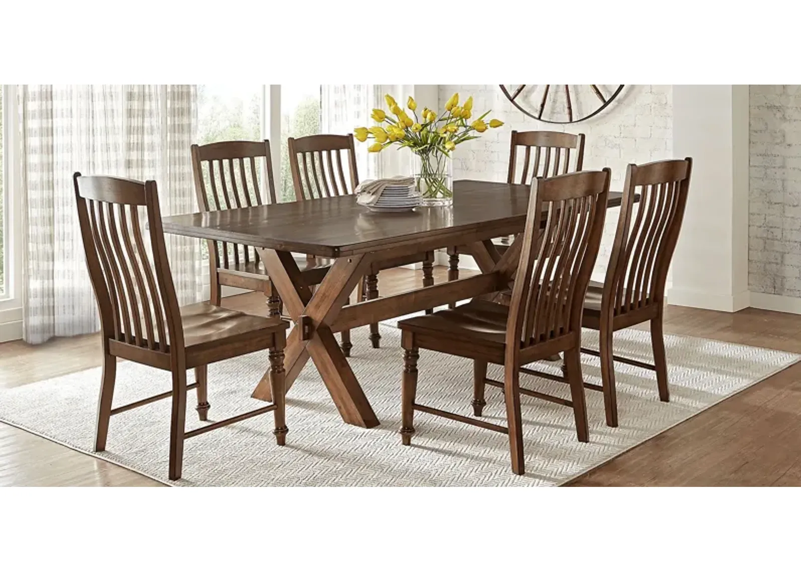 Twin Lakes Brown 5 Pc 72 in. Rectangle Dining Room