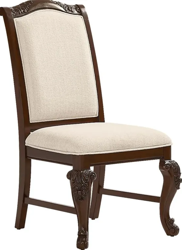 Fuller Brown Cherry Upholstered Side Chair