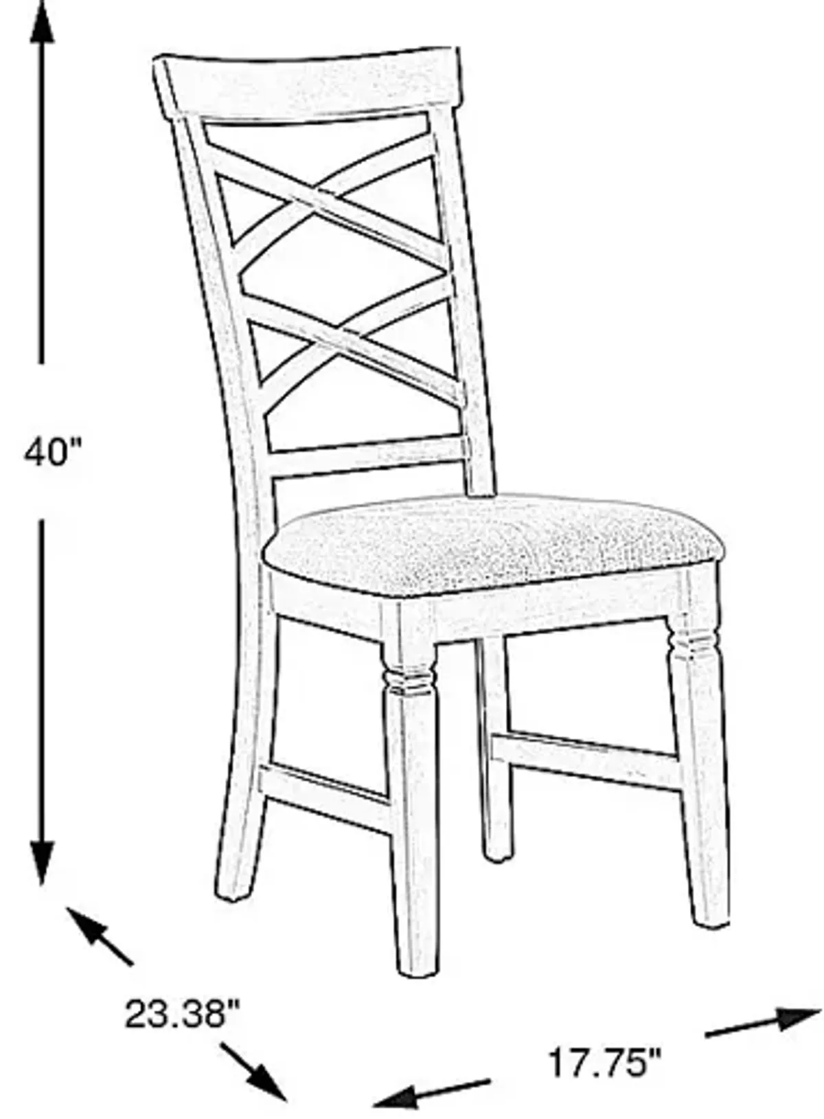 Winslow Brown Cherry X-Back Side Chair