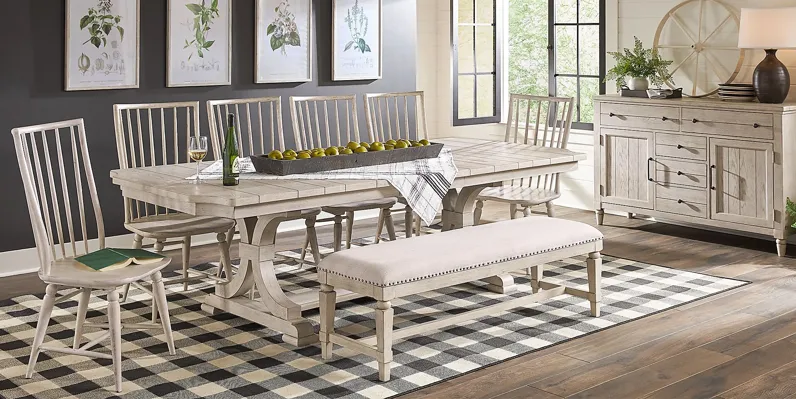 Morlan Road White 7 Pc Dining Room by Rooms To Go