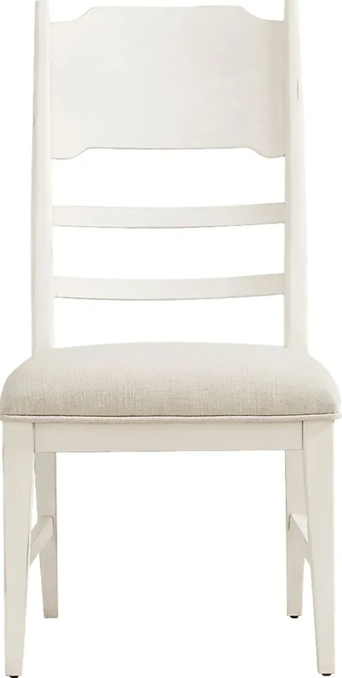 Lainey Cottage White Ladder Back Side Chair