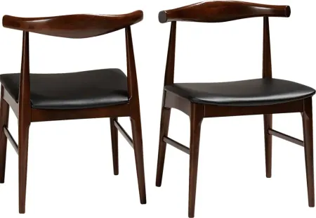 Eberhart Black Side Chair, Set of 2