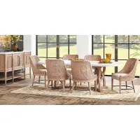 Oakwood Terrace Sand 5 Pc Dining Room with Cane Back Chairs