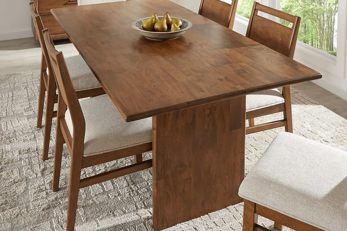Surrey Ellis Brown 5 Pc Dining Room with Upholstered Chairs