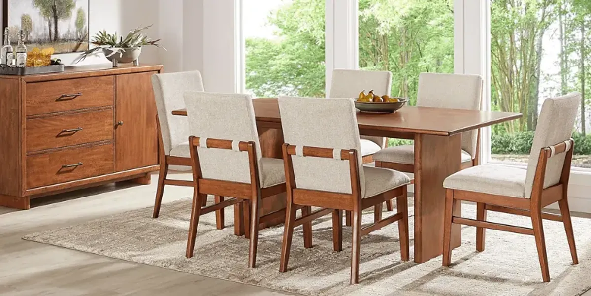 Surrey Ellis Brown 5 Pc Dining Room with Upholstered Chairs