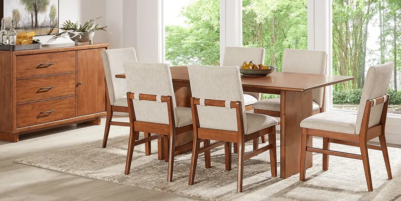 Surrey Ellis Brown 5 Pc Dining Room with Upholstered Chairs