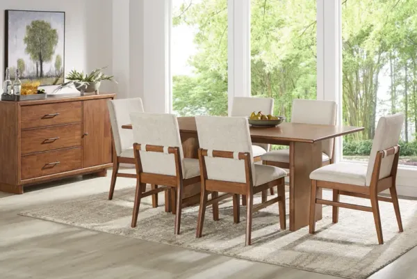 Surrey Ellis Brown 5 Pc Dining Room with Upholstered Chairs