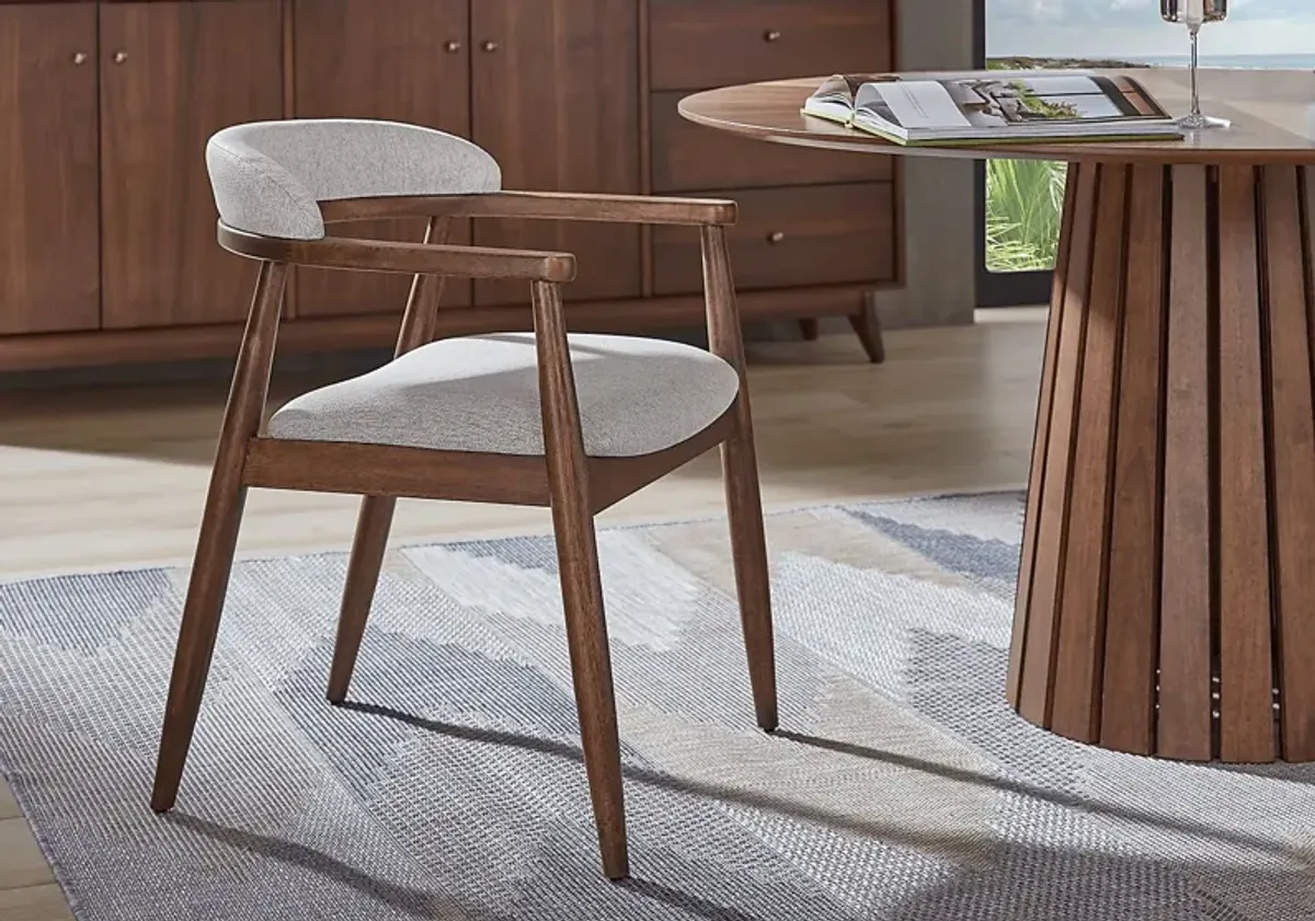 Madrid Walnut 5 Pc Round Dining Room